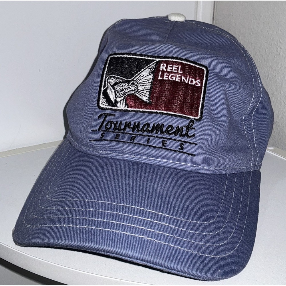Reel Legends Tournament Series Blue Hat Baseball Cap Fishing Embroidered